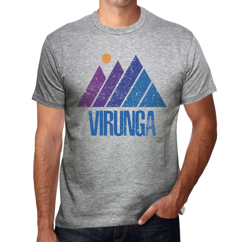 Men's Graphic T-Shirt Mountain Virunga Eco-Friendly Limited Edition Short Sleeve Tee-Shirt Vintage Birthday Gift Novelty