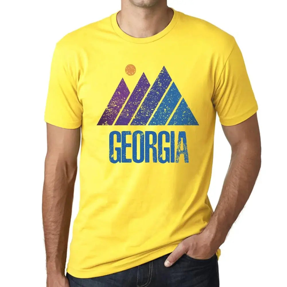 Men's Graphic T-Shirt Mountain Georgia Eco-Friendly Limited Edition Short Sleeve Tee-Shirt Vintage Birthday Gift Novelty