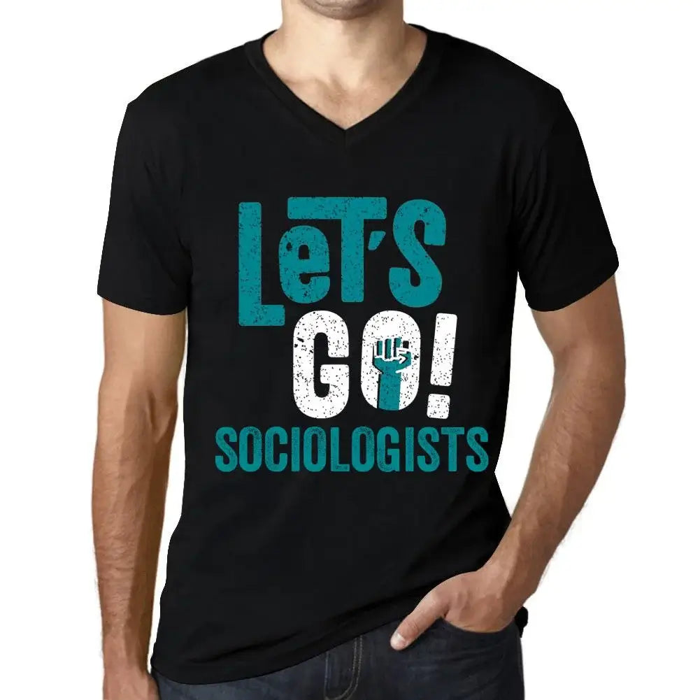 Men's Graphic T-Shirt V Neck Let's Go Sociologists Eco-Friendly Limited Edition Short Sleeve Tee-Shirt Vintage Birthday Gift Novelty