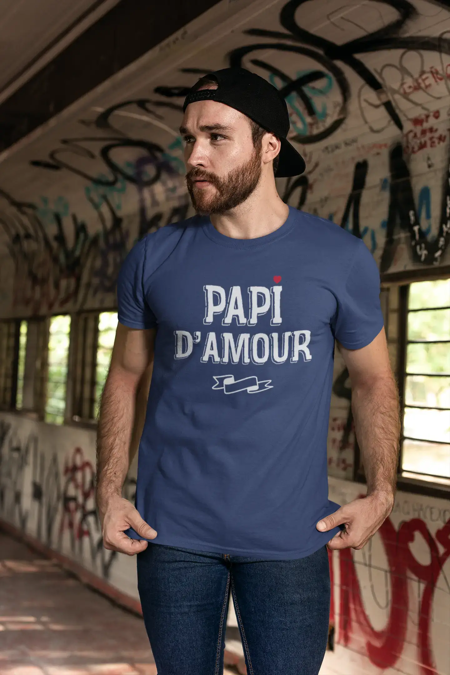 Homme T-shirt Graphique Papi D'Amour Cadeau Imprimé Tee-Shirt