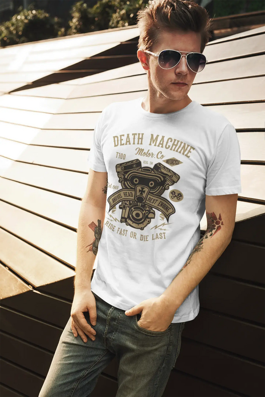 ULTRABASIC Men's T-Shirt Death Machine - Ride Fast or Die Last - Biker Since 1969