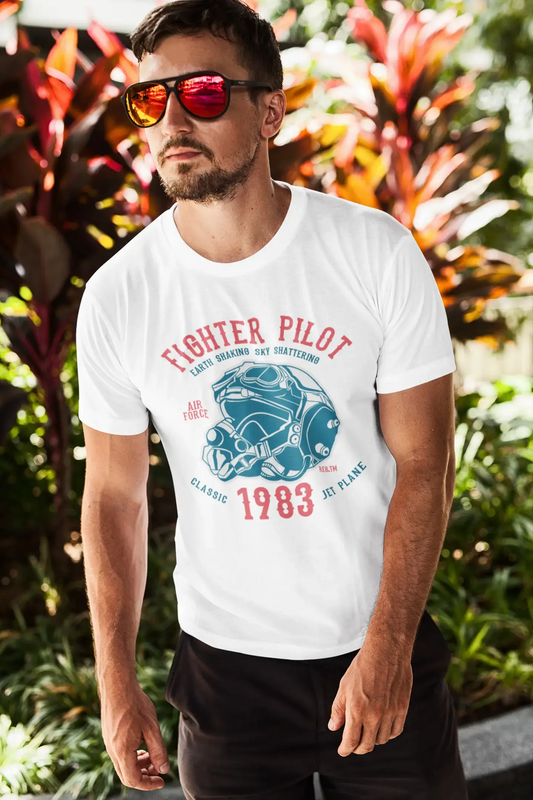 ULTRABASIC Men's T-Shirt Fighter Pilot Since 1983 - Air Force Jet Plane Tee Shirt