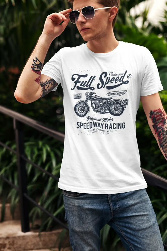ULTRABASIC Men's T-Shirt Full Speed Motorcycle - Original Motor - Vintage Tee Shirt