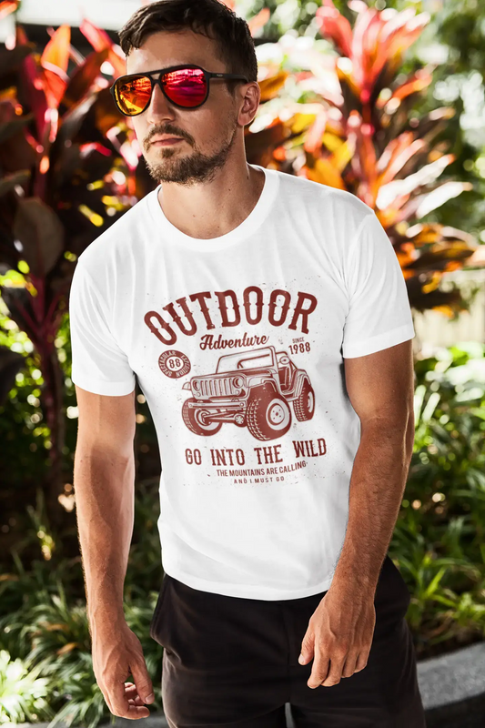 ULTRABASIC Men's T-Shirt Outdoor Adventure Since 1988 - Mountains are Calling Wild Tee Shirt