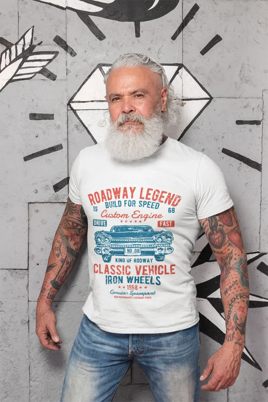 ULTRABASIC Men's T-Shirt Roadway Legend - King of Roadway - Iron Wheels 1968 Tee Shirt