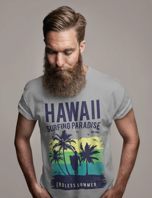 ULTRABASIC Men's T-Shirt Hawaii Surfing Paradise - Endless Summer Beach Surf Tee Shirt