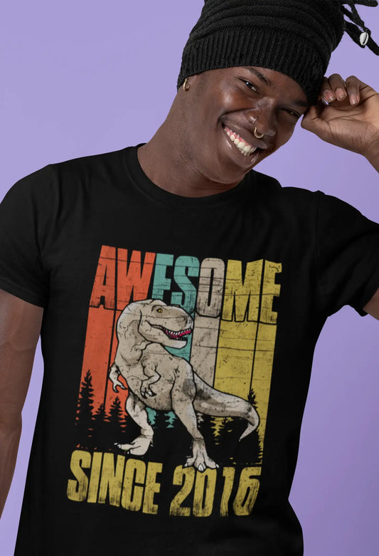 ULTRABASIC Men's T-Shirt Vintage Awesome Since 2016 - Forest Dinosaur T-Rex Tee Shirt