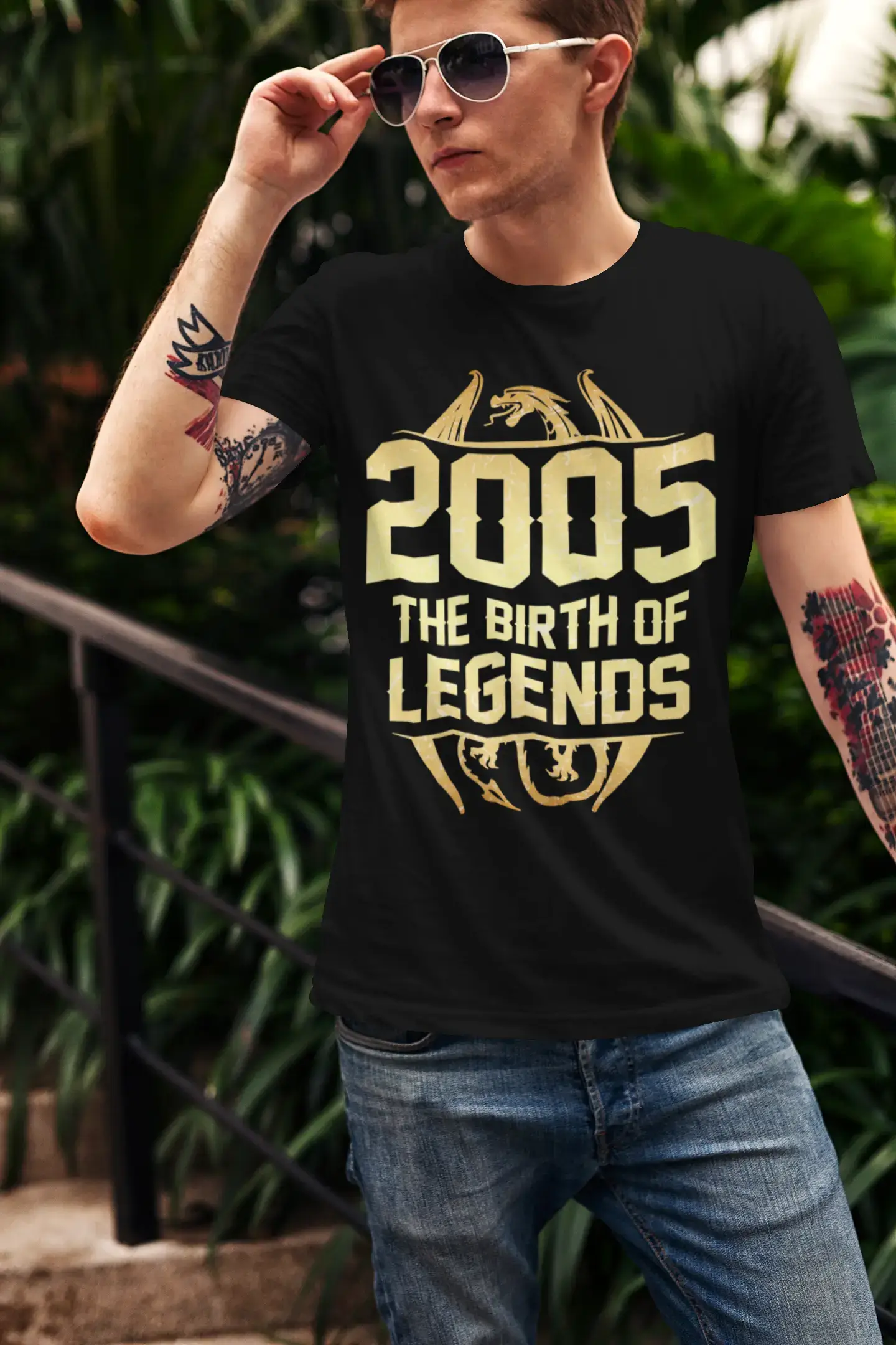 ULTRABASIC Men's T-Shirt Vintage 2005 the Birth of Legends - 15th Birthday Gift Tee Shirt