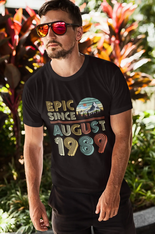 ULTRABASIC Men's T-Shirt Epic Since August 1989 - Vintage 32nd Birthday Gift Tee Shirt