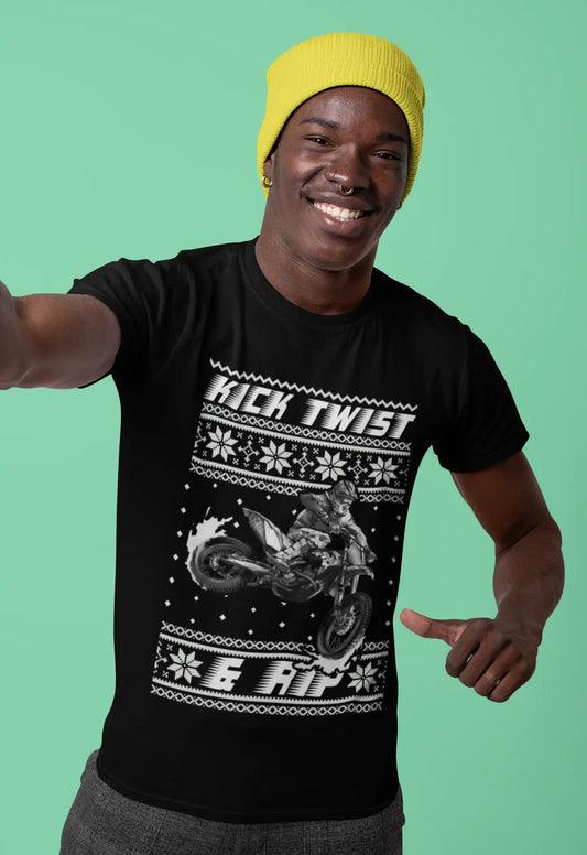 ULTRABASIC Men's T-Shirt Kick Twist and Rip - Funny Humor Biker Tee Shirt