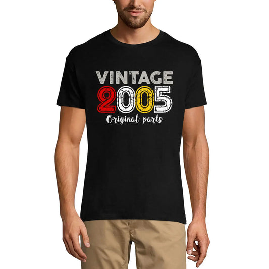 Men's Graphic T-Shirt Original Parts 2005 19th Birthday Anniversary 19 Year Old Gift 2005 Vintage Eco-Friendly Short Sleeve Novelty Tee