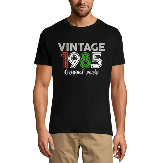 Men's Graphic T-Shirt Original Parts 1985 39th Birthday Anniversary 39 Year Old Gift 1985 Vintage Eco-Friendly Short Sleeve Novelty Tee