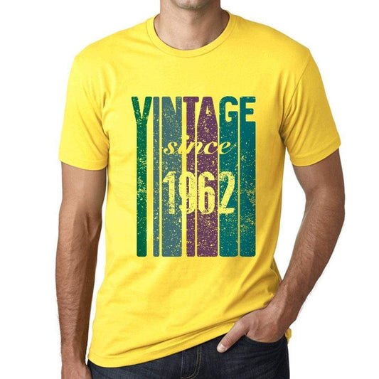 1962, Vintage Since 1962 Men's T-shirt Yellow Birthday Gift 00517 - ultrabasic-com