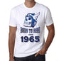 1965, Born to Ride Since 1965 Men's T-shirt White Birthday Gift 00494 - ultrabasic-com