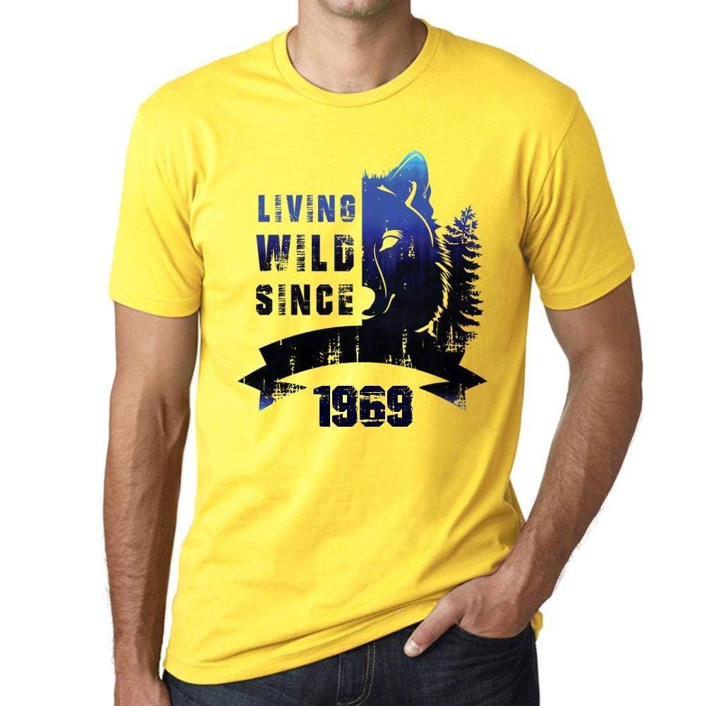 1969, Living Wild 2 Since 1969 Men's T-shirt Yellow Birthday Gift 00516 info@ultrabasic.com