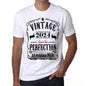 2024 Vintage Aged To Perfection Mens T-Shirt White Birthday Gift 00488 - White / Xs - Casual