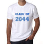 2044 Class Of White Mens Short Sleeve Round Neck T-Shirt 00094 - White / S - Casual