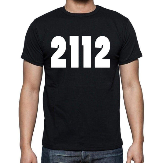 2112 White Letters Mens Short Sleeve Round Neck T-Shirt 00007