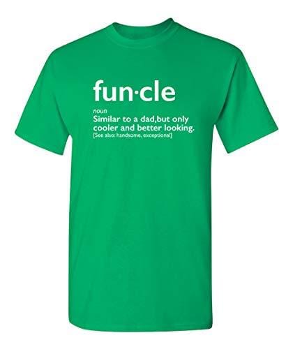 Men's T-Shirt Graphic Novelty Funny T Shirt Funcle Gift for Uncle Green