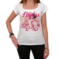 40 Naples City With Number Womens Short Sleeve Round White T-Shirt 00008 - White / Xs - Casual