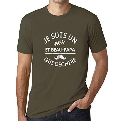 Ultrabasic - Graphique Homme Papa Loading T-Shirt Cadeau Imprimé Tée-Shirt Military Green Army