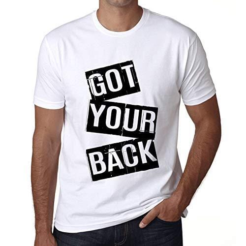 Ultrabasic - Homme T-Shirt Graphique Got Your Back T-Shirt Cadeau Lettre d'impression Blanc