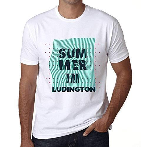 Ultrabasic - Homme Graphique Summer in Ludington Blanc