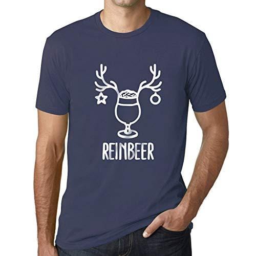 Ultrabasic - Graphique Homme Reinbeer T-Shirt Cadeau Imprimé Tée-Shirt Denim