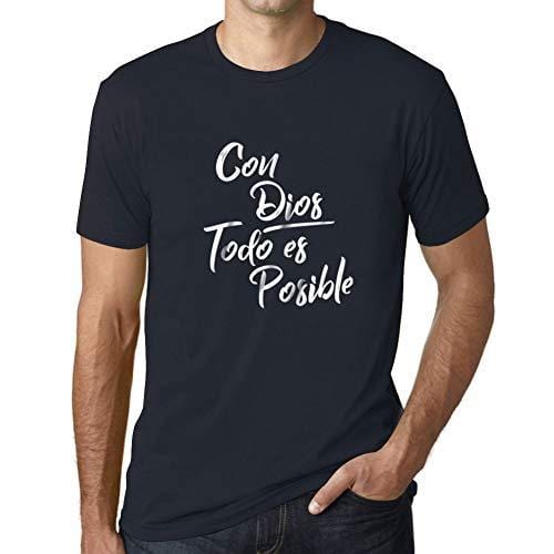 Ultrabasic - Homme T-Shirt Graphique Con Dios Todo ES Posible