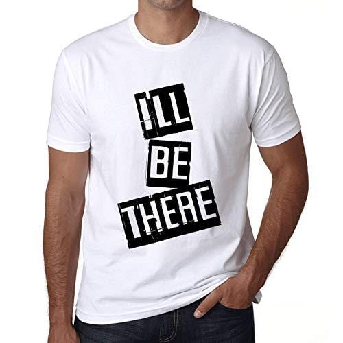 Ultrabasic - Homme T-Shirt Graphique I'll be There T-Shirt Cadeau Lettre d'impression Blanc