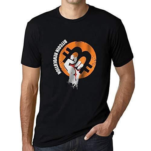 Ultrabasic - Homme T-Shirt Révolution Bitcoin T-Shirt HODL BTC Crypto Commerçants Cadeau Imprimé Tée-Shirt Noir Profond