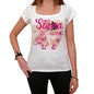 47 Siena City With Number Womens Short Sleeve Round White T-Shirt 00008 - White / Xs - Casual