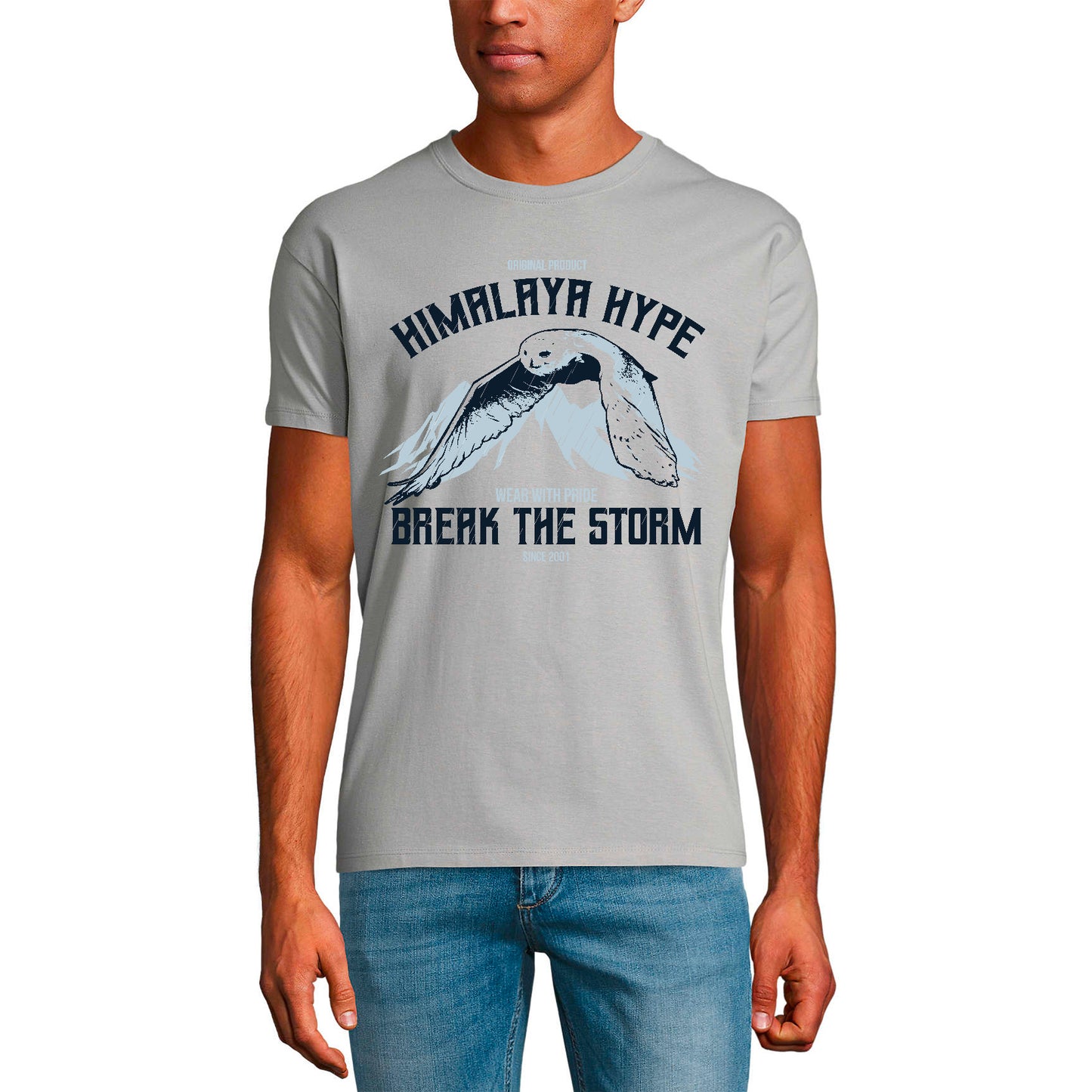 ULTRABASIC Men's Graphic T-Shirt Himalaya Hype - Break the Storm Shirt