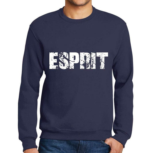 Homme Imprimé Graphique Sweat-Shirt Popular Words Esprit French Marine