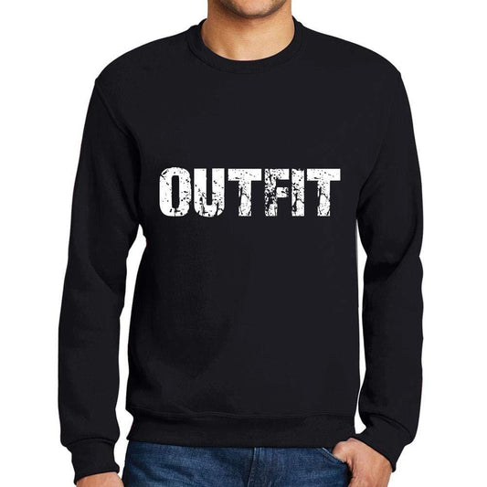 Ultrabasic Homme Imprimé Graphique Sweat-Shirt Popular Words Outfit Noir Profond