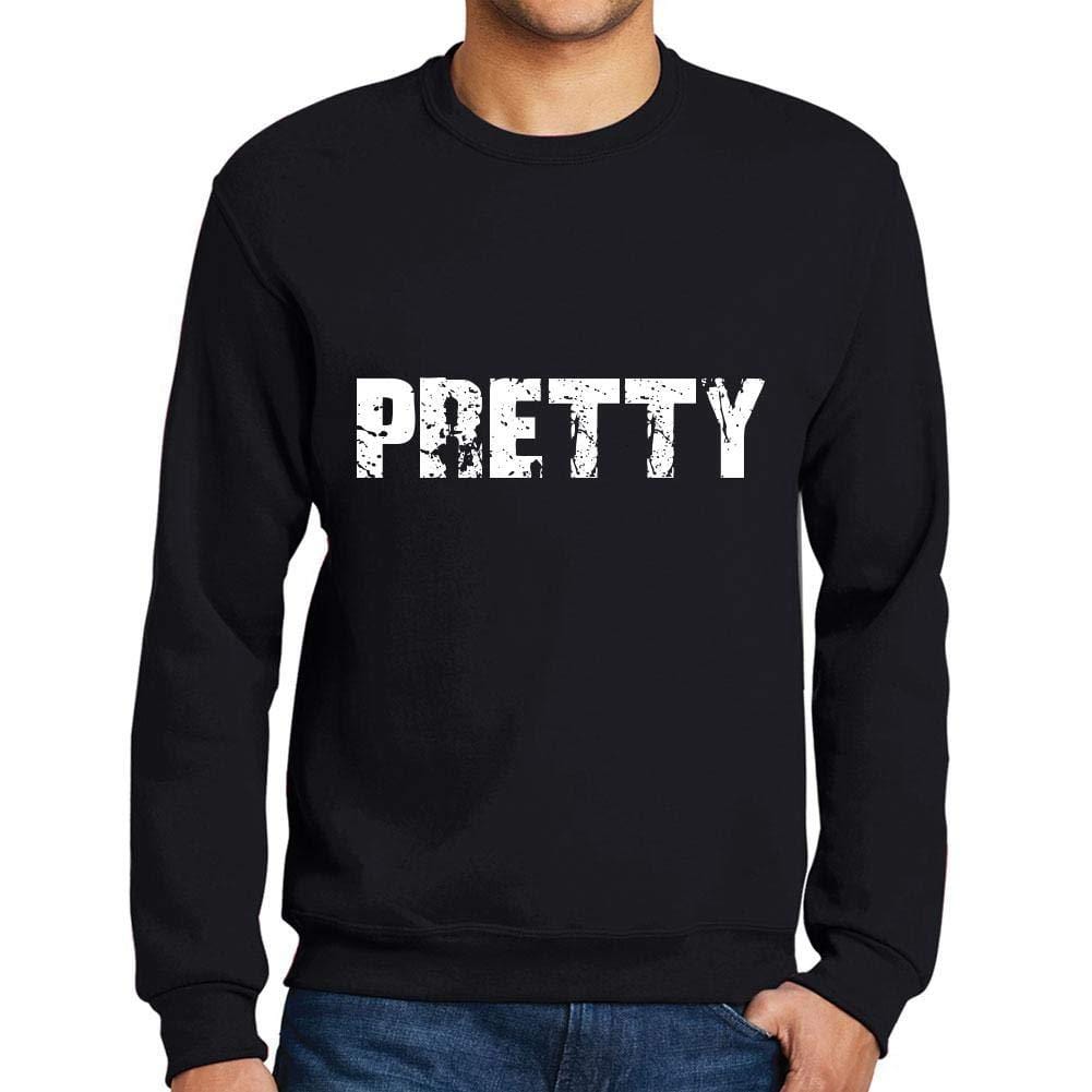 Ultrabasic Homme Imprimé Graphique Sweat-Shirt Popular Words Pretty Noir Profond