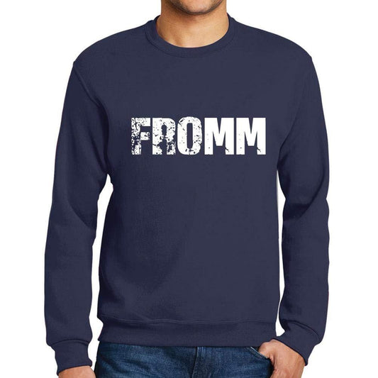 Ultrabasic Homme Imprimé Graphique Sweat-Shirt Popular Words FROMM French Marine