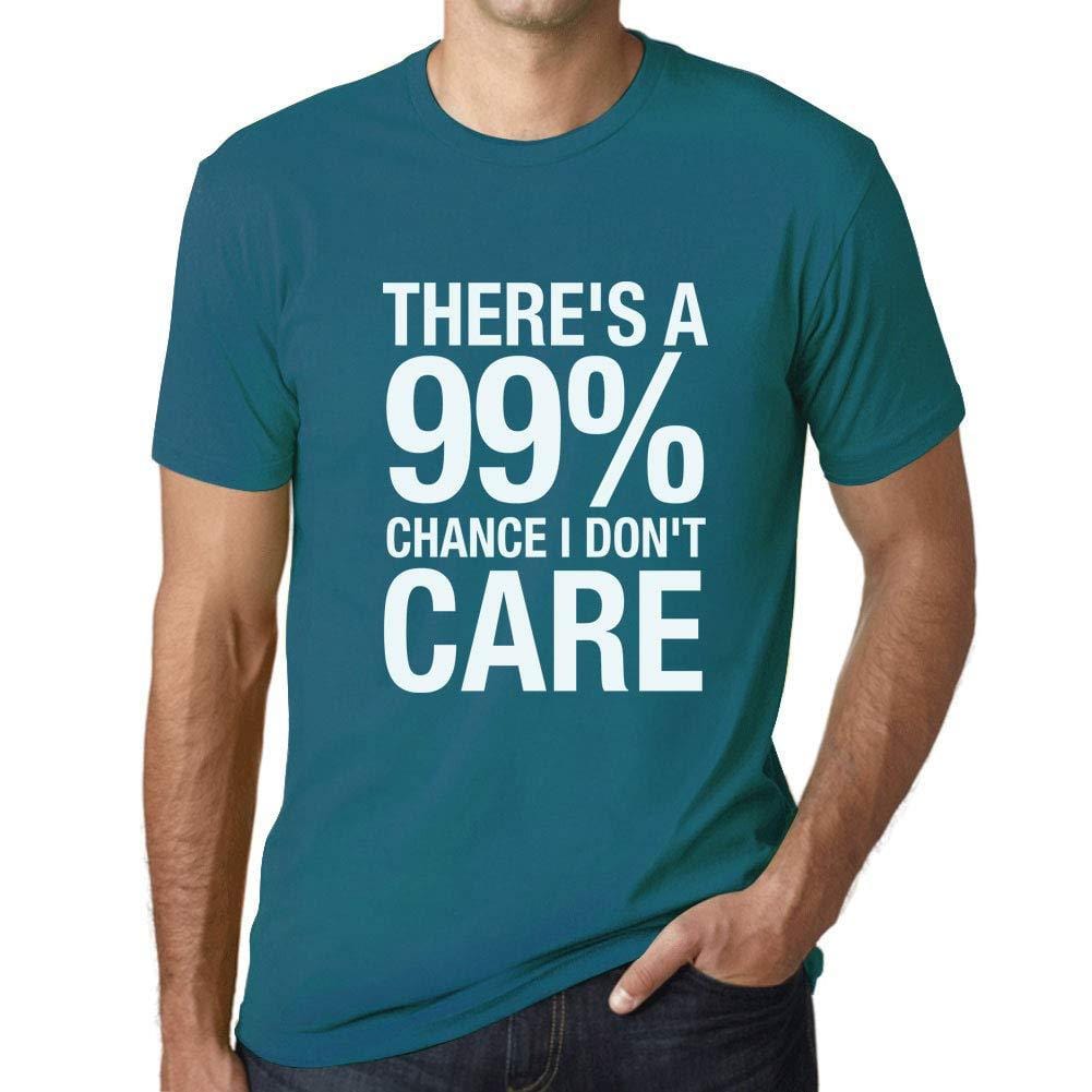 Ultrabasic Homme T-Shirt Graphique There's a Chance I Don't Care Aqua Canard