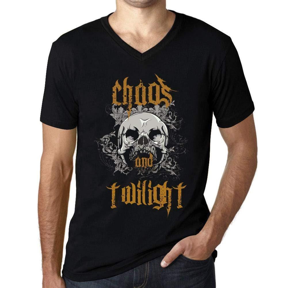 Ultrabasic - Homme Graphique Col V Tee Shirt Chaos and Twilight Noir Profond