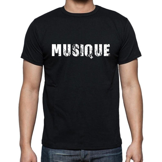 Musique, t-Shirt pour Homme, en Coton, col Rond, Noir