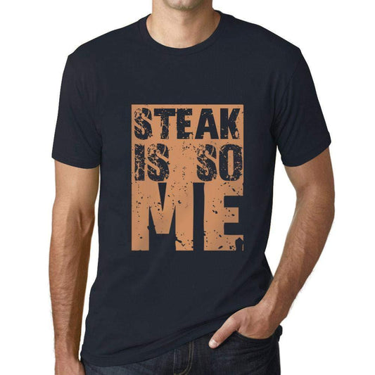 Homme T-Shirt Graphique Steak is So Me Marine
