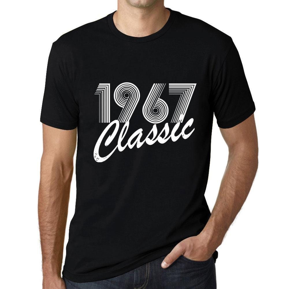 Ultrabasic - Homme T-Shirt Graphique Years Lines Classic 1967 Noir Profond