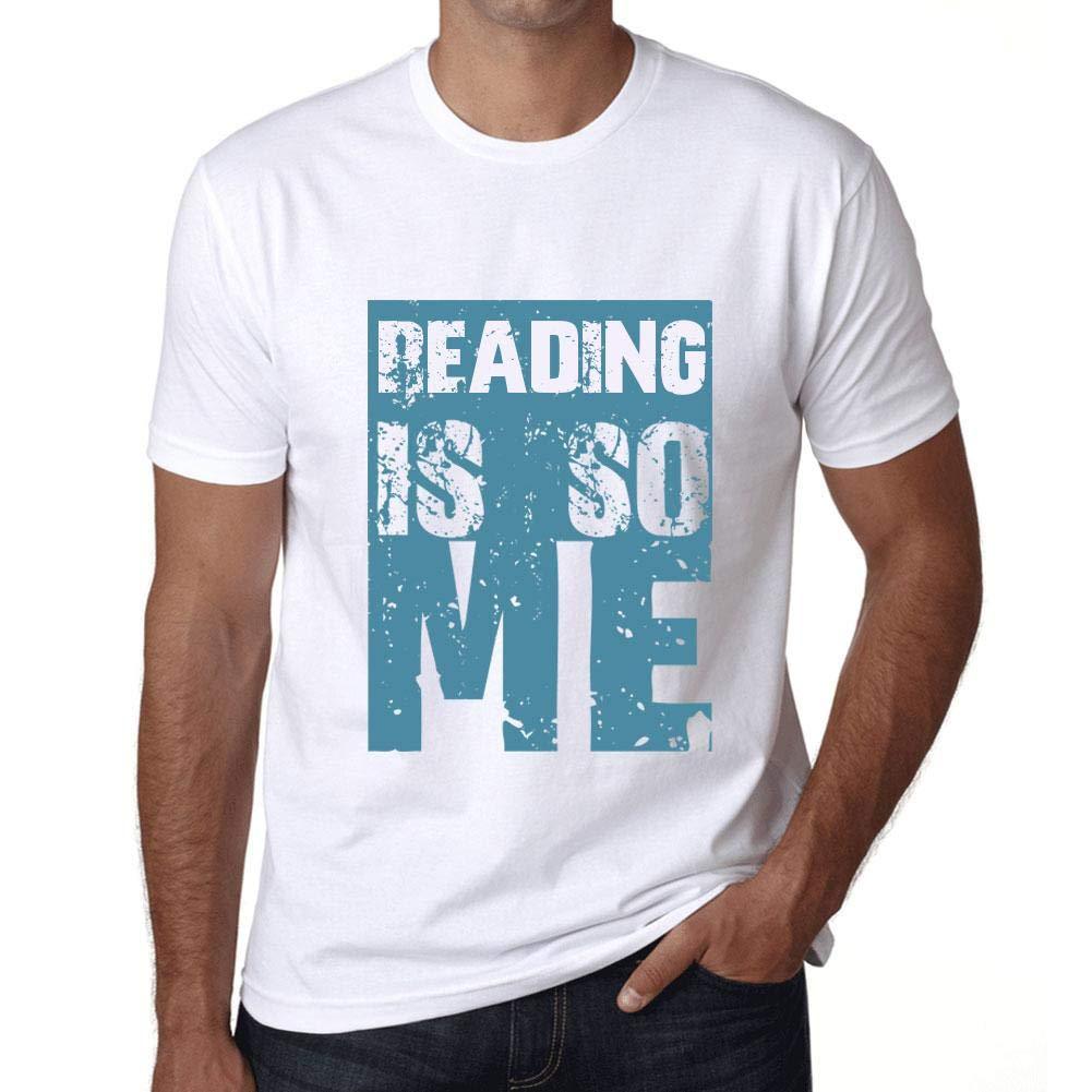 Homme T-Shirt Graphique Reading is So Me Blanc