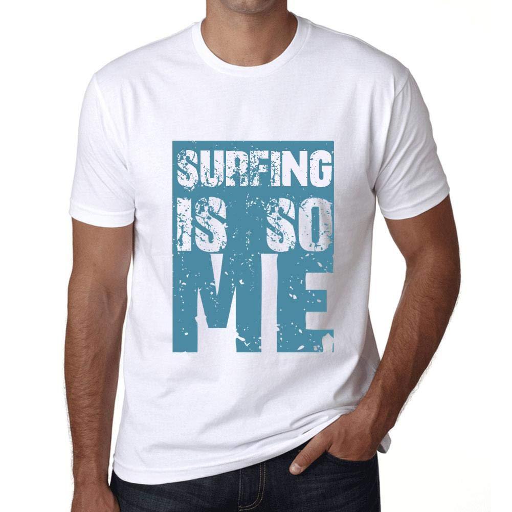 Homme T-Shirt Graphique Surfing is So Me Blanc