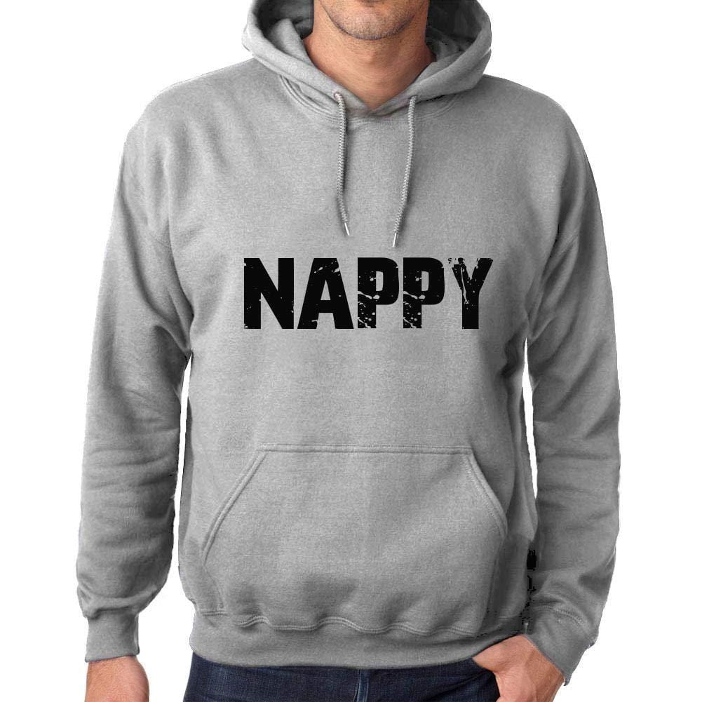 Ultrabasic Homme Femme Unisex Sweat à Capuche Hoodie Popular Words Nappy Gris Chiné