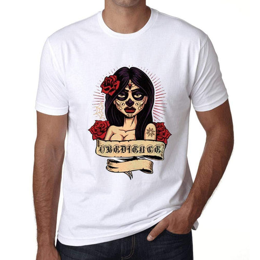 Ultrabasic - Homme T-Shirt Graphique Women Flower Tattoo OBEDIENCE