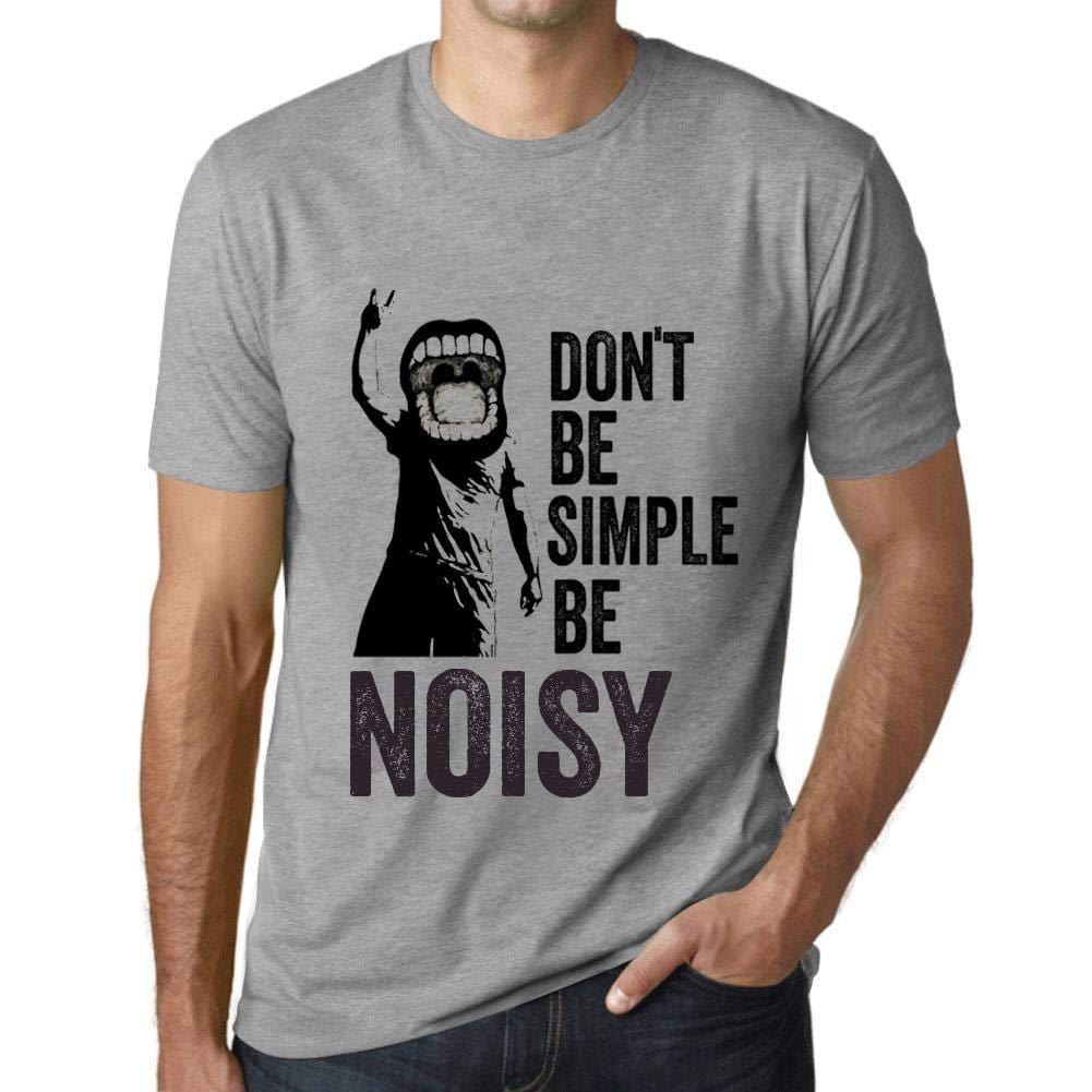 Ultrabasic Homme T-Shirt Graphique Don't Be Simple Be Noisy Gris Chiné