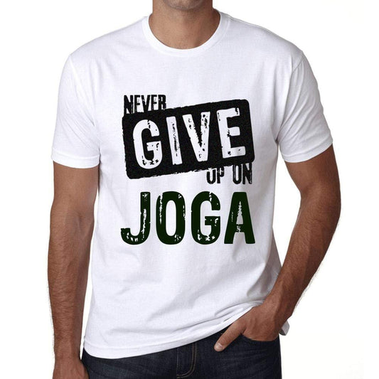 Ultrabasic Homme T-Shirt Graphique Never Give Up on Joga Blanc