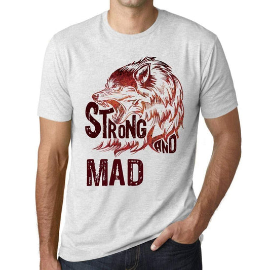 Unisex T-Shirt Graphique Strong Wolf and Majestic Blanc