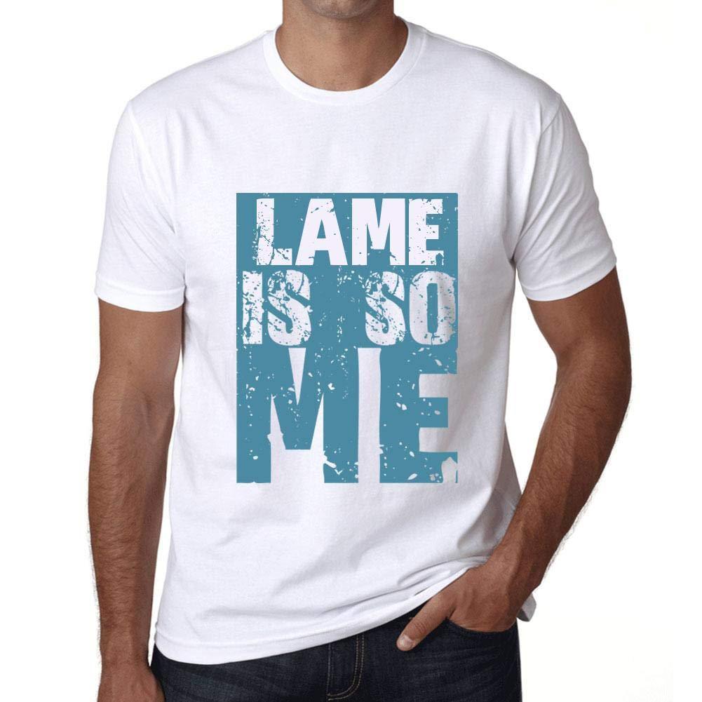 Homme T-Shirt Graphique Lame is So Me Blanc